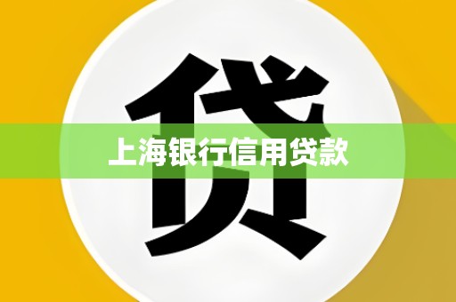 上海银行信用贷款 上海银行信用贷款